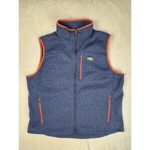 LL Bean‎ Full Zip Vest Men's XL Reg Navy/Orange Slightly Fitted Outdoors Hiking
